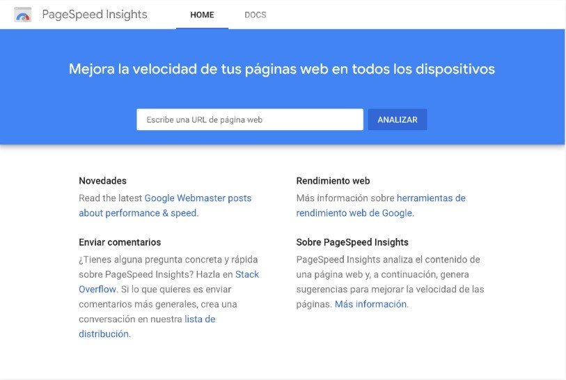 Utilizar Google PageSpeed Insights es muy sencillo