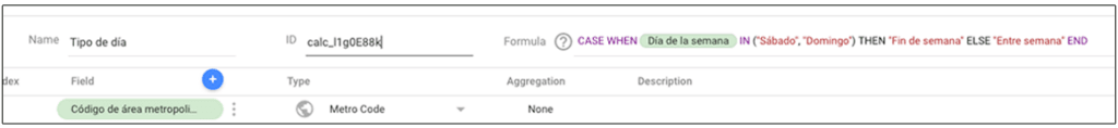 Dimensión personalizada Data Studio