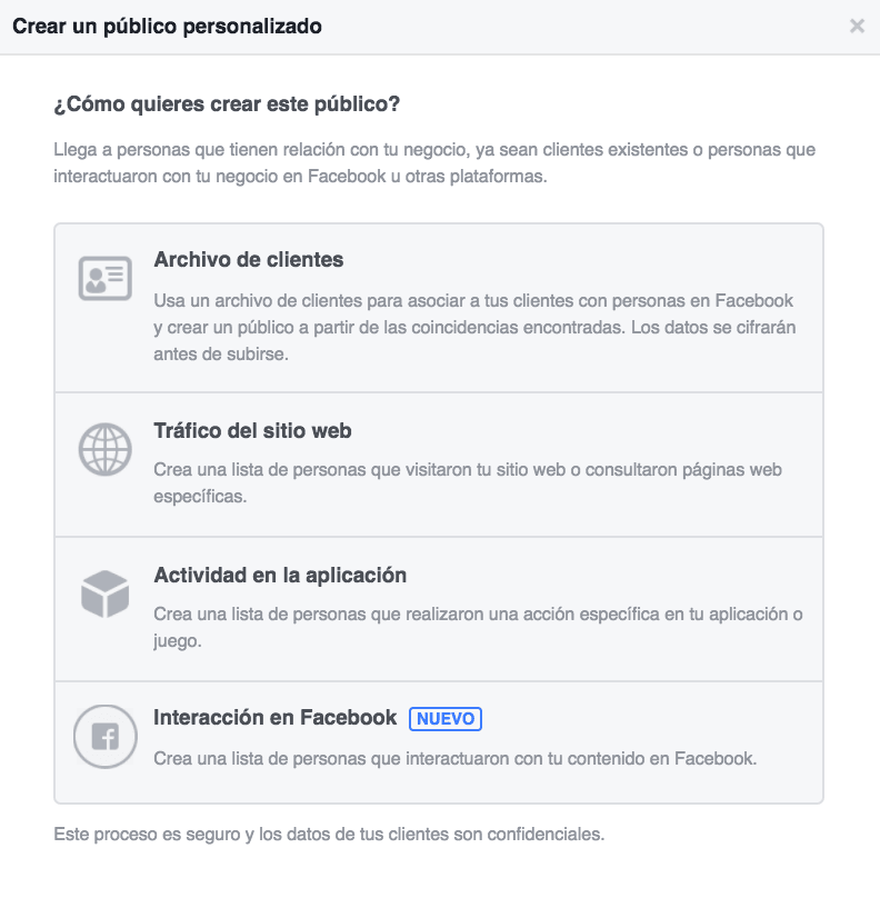 audiencias personalizadas de facebook