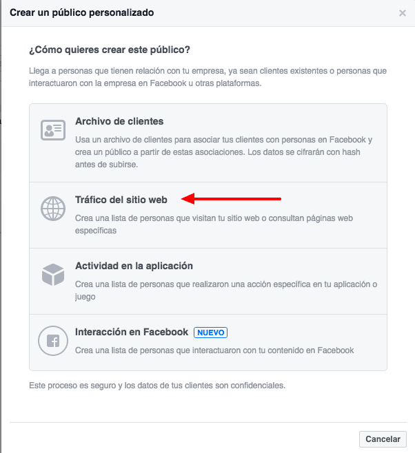 Pixel de Facebook para Remarketing