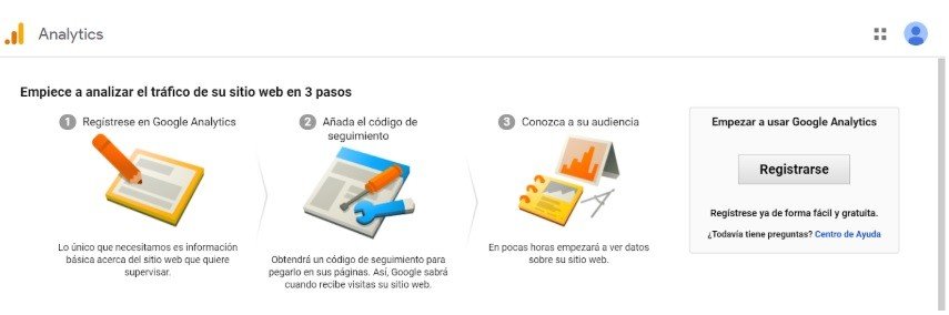 Crear una cuenta en Google Analytics