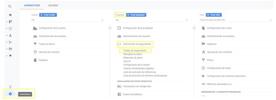 Pasos para obtener el código de seguimiento de Analytics e instalarlo en WordPress