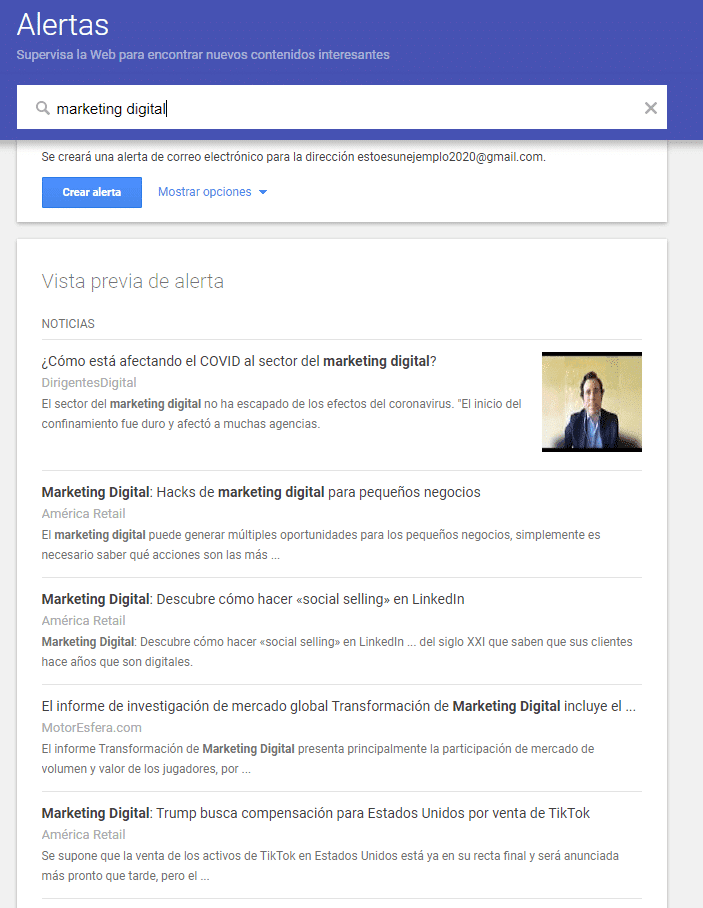 Buscador Alertas Google