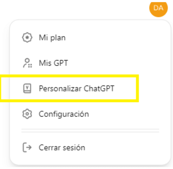 funcionalidad de personalización en chatGPT para SEO